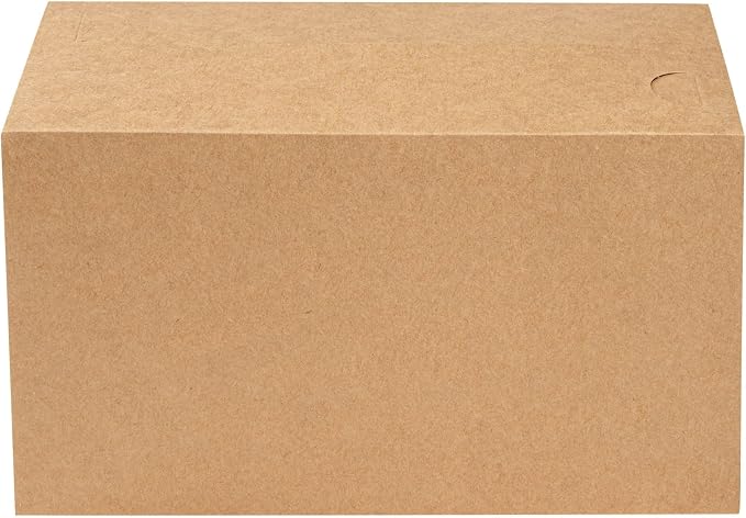 Bio Tek 80 Ounce To Go Boxes, 400 Rectangle Take Out Food Containers - Fast Top Closure, Disposable, Kraft Paper Carry Out Containers, Greaseproof, For Burgers Or Fried Chicken - Restaurantware - Image 2