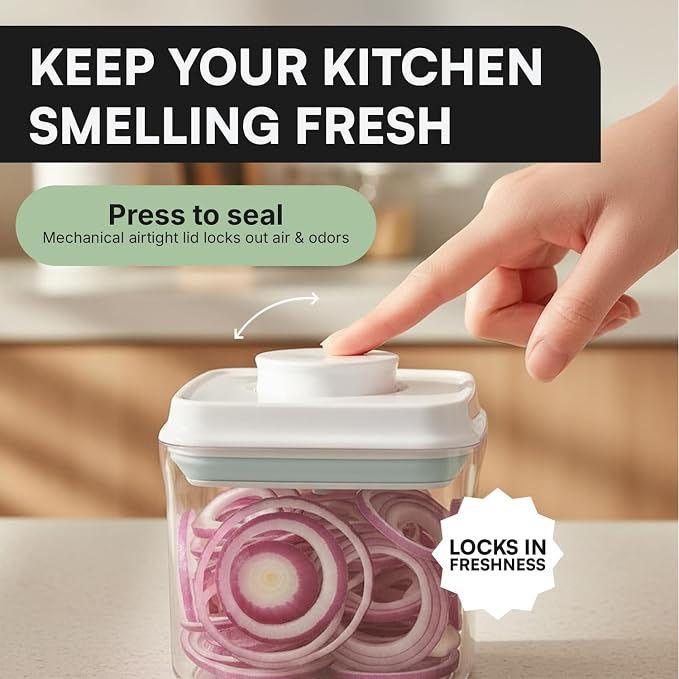 Bop Top Airtight Food Storage Containers | Pop-Top Lid | Multi-Pack | kitchen canister set, for flour, sugar, snacks, pasta, baking - Image 7