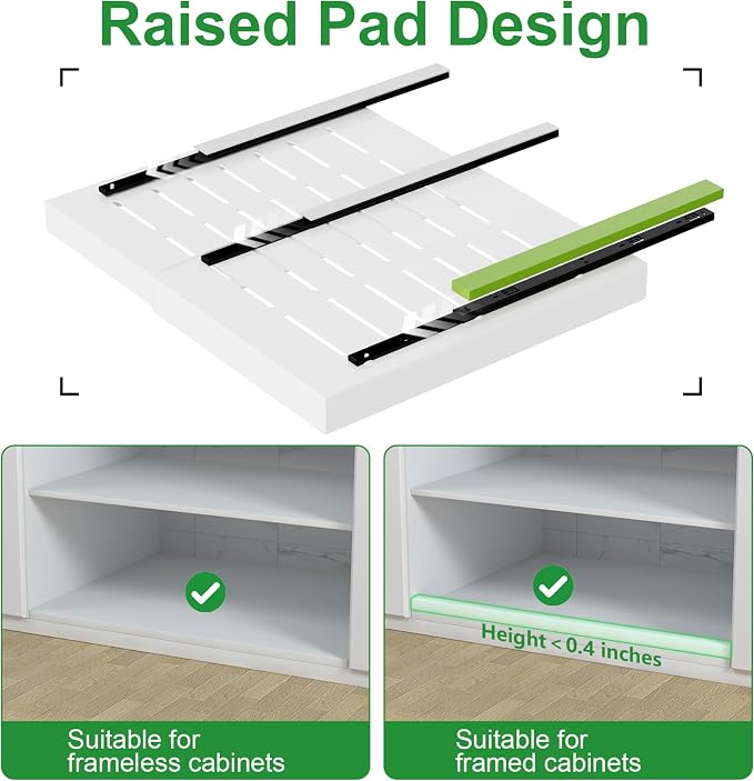 PAKETA 4 Pack Expandable Pull Out Cabinet Organizer,21" Deep | Pull Out Drawers for Cabinets with width from 15" to 26",Sliding Drawers for Cabinets with Upgrade 3 Slide Rails,hold 65 lbs - Image 5