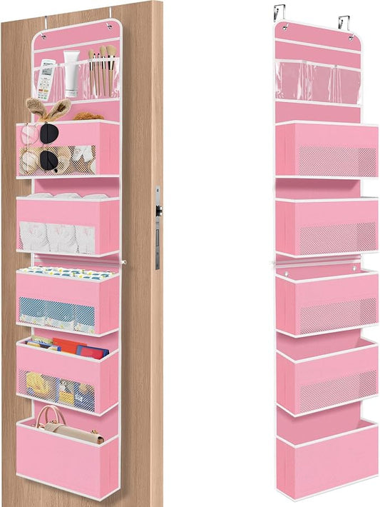 1Pack Over The Door Organizer Large Capacity Hanging Storage Room Organizer | 40 lb Capacity, Ultra-Sturdy, Detachable, Mesh Design with Clear Window, Space-Saving Organizer for Pantry, Nursery & Closet by SpaceHacks