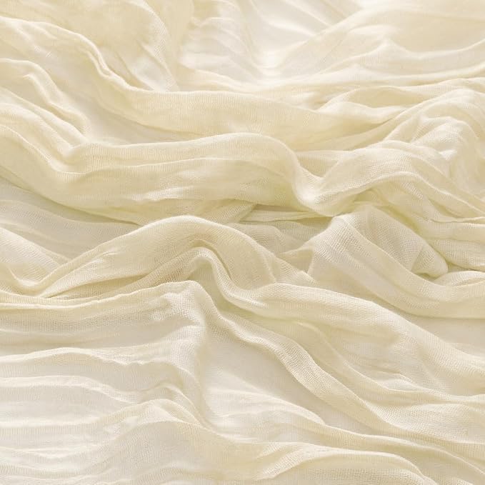 DeZerlor Beige Washable Cheesecloth Napkins Set of 30 for Wedding Party | Reusable Summer Cloth Napkins Bulk, for Bridal Baby Shower Dinner Cocktail Birthday Home, 21x21 Inches - Image 6