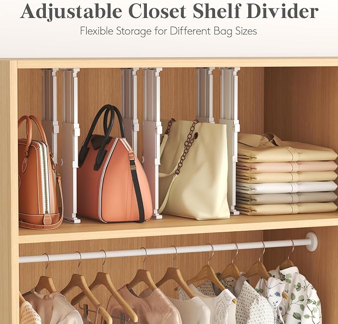 Lifewit 9 Pack 4" High Drawer Dividers, Adjustable Drawer Organizer Clothes | 10.5"-16.5" Expandable White Plastic Separators for Dresser, Kitchen, Cabinet, Nursery, Office, Socks & Underwear Storage - Image 12