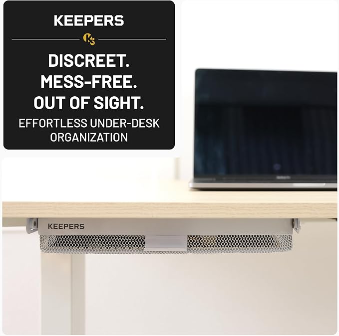 Everything Keeper - Organizer for Home, Kitchen, Bathroom, RV, Small Spaces - Storage Organizers - Compact Metal Basket - Under Cabinet Holder - Easy Install - Holds Strong - 13 x 10 x 2.5 in - Image 4