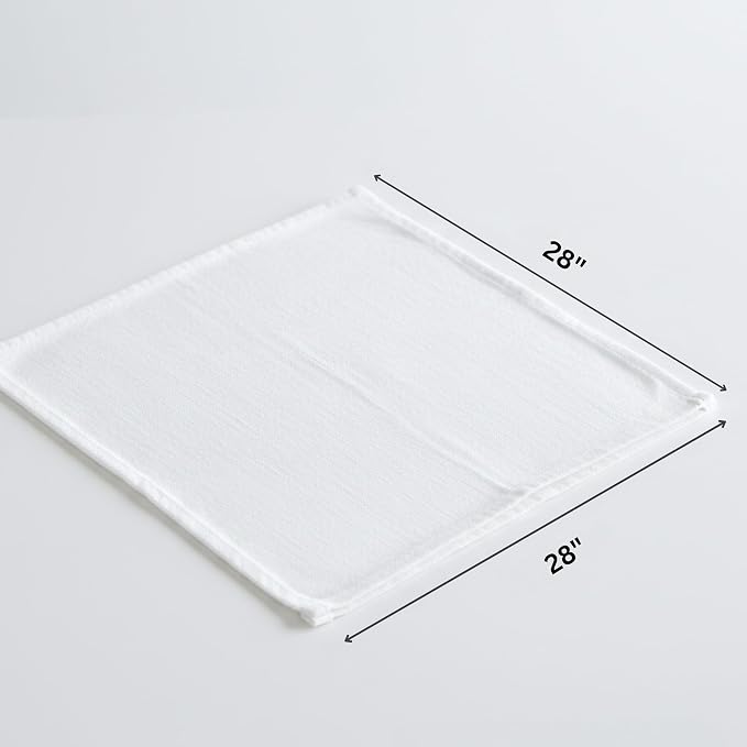 Flour Sack Towels | Tea Towel for Crafts| Kitchen Dish Cotton Blank Towel for Embroidery| Baking Bread Proofing Linen Cover| Super Absorbent Quick Dry| 6 Pack 28"x28" White - Image 4