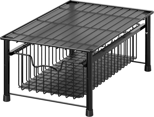 Simple Houseware Stackable Basket Drawer, Black by SimpleHouseware