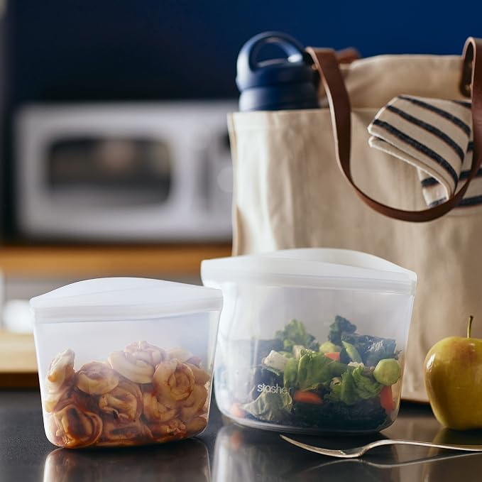 Stasher Premium Reusable Silicone Food Storage Bags, 3-Pack, Clear | Food-Safe Silicone, Eco-Friendly, Reusable Freezer Bags, Microwave, Dishwasher, Oven, Snack Bags, Lunch Containers, Meal Prep - Image 11