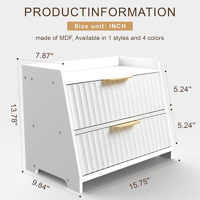 Large Bread Box, White, Double Layer Wooden | Top Shelf, Countertop Organizer Cabinet, For Bread & Coffee Station, Kitchen Essentials Storage - Image 2