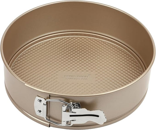 David Burke 9" Springform Pan – Carbon Steel Cheesecake Mold with Removable Bottom, Oven Safe, PFTE & PFOA Free – Bronze by David+Burke