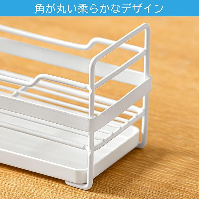 アストロ Astro 711-51 Sponge Rack, Approx. W 7.1 x D 3.1 x H 3.6 inches (18 x 8 x 9.2 cm), Sponge Rest, Sponge Holder, Detergent Rack, White - Image 6
