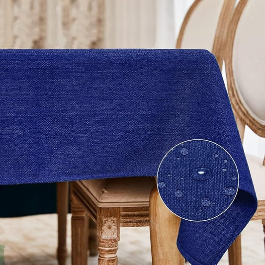 BALCONY & FALCON Rectangle Table Cloth Waterproof Royal Blue 70"x55" | Rectangular Washable Wrinkle Resistant Table Cloth Linen Fabric Tablecloths for Dining Party Kitchen Wedding and Outdoor Use by BALCONYFALCON