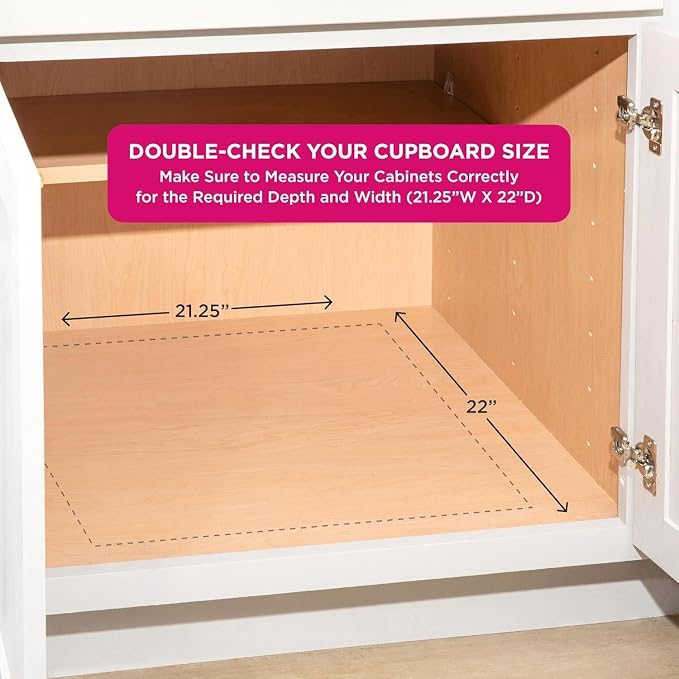 HOLDN’ STORAGE Pull Out Cabinet Organizer, Pantry Drawer, 20"W x 21"D x 5"H | Heavy-Duty Full-Extension, Roll Out Shelf for Pots, Pans & Under Sink Storage, Chrome, Require a 21.25"W Cabinet Opening - Image 3