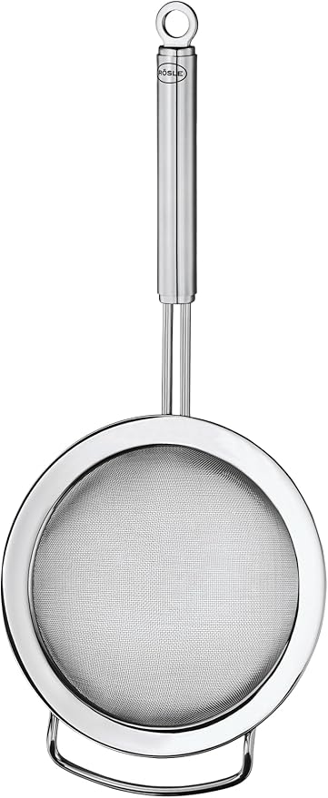 Rosle 95252 Stainless Steel Fine Mesh Kitchen Strainer of Sifter with Wire Handle 4.7 Inch, Silver by Rosle