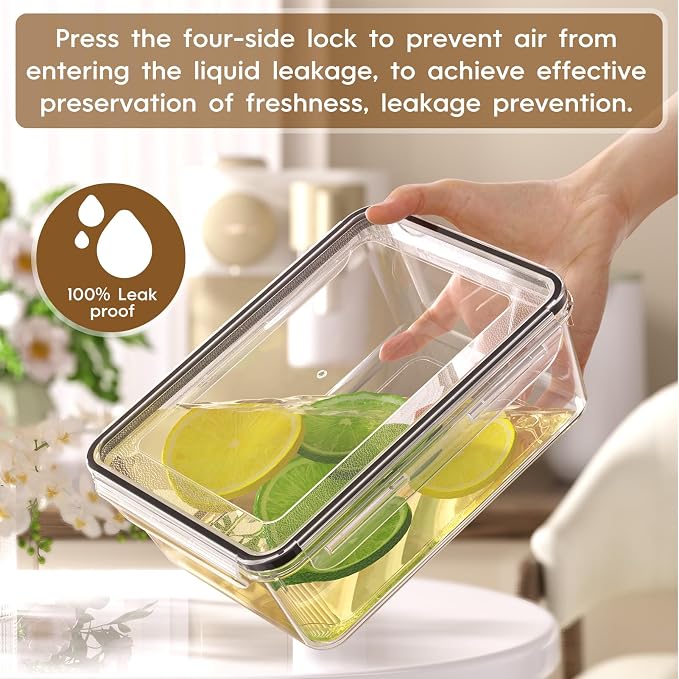 KEMETHY 60 PCS Food Storage Containers with Lids Airtight, Total 737oz, BPA-free, Food-grade, Eco-friendly Material, Leak Proof Plastic Containers, Microwave/Dishwasher Safe - Image 5