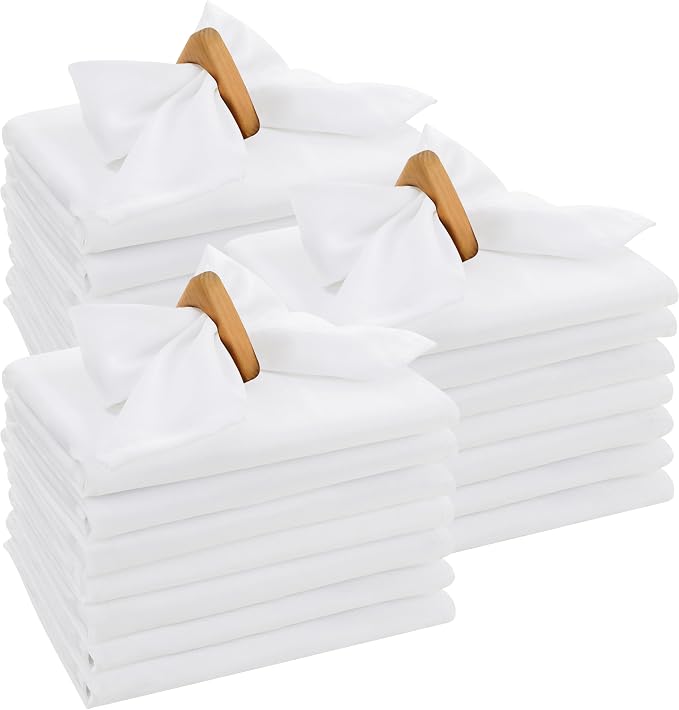 Bulk 144-Pack Hotel Cloth Napkins, 20" x 20", Wrinkle Resistant, White | High Volume Collection for Restaurants, Catering & Event Venues, Washable & Reusable by UTOPIAHOME