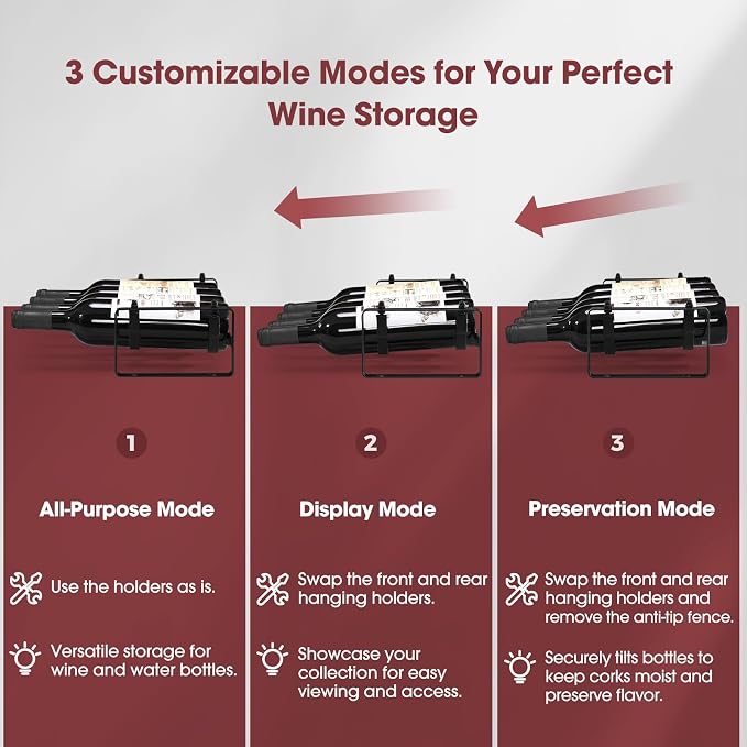 Stackable Countertop Wine Rack, 12 Wine Bottles Holder for Inside Cabinet | ICOHOT Small Tabletop Wine Holder Stand for Pantry Bar, 3-Tier Angle Adjustable Wine Bottle Rack for Tight Spaces - Image 4