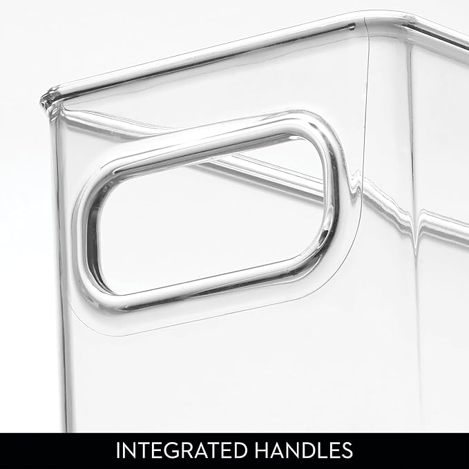 iDesign Stackable Fridge Bin with Handles, Set of 2, Clear | Ideal for Freezer or Pantry, Made in USA - Image 5