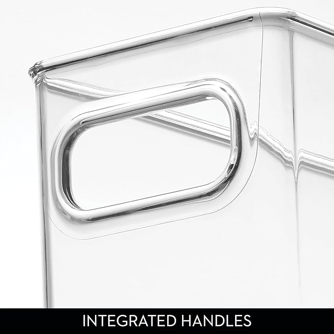 iDesign Stackable Fridge Bin with Handles, Set of 6, Clear | Ideal for Freezer or Pantry, Made in USA - Image 5