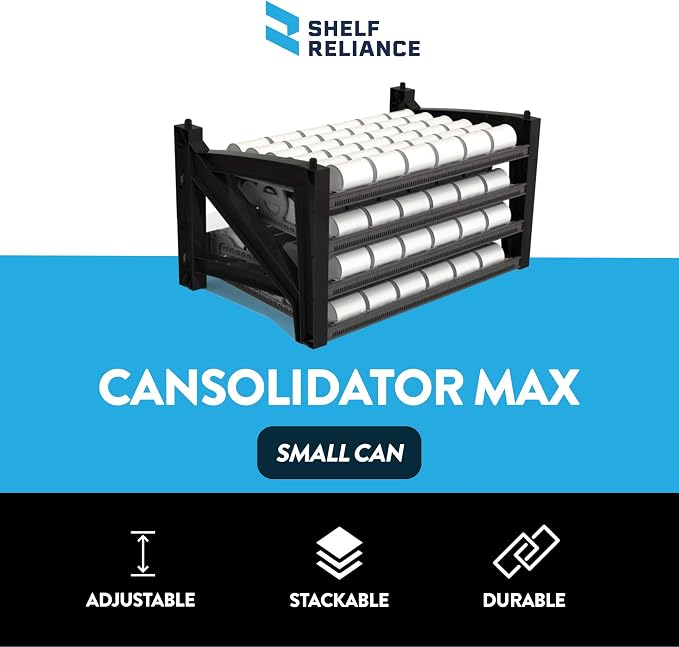 Cansolidator Max Small - 1-Pack Can Organizer for Pantry, Stackable Soda Can Storage for Kitchen, Holds 156 Cans of Food or Soda - Image 3