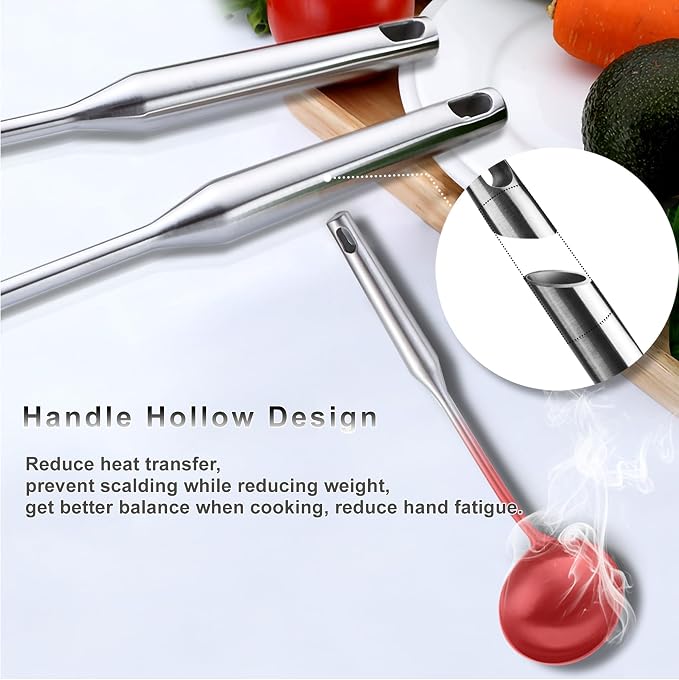 Stainless Steel Kitchen Utensils 12 Pcs, Small Cooking Utensils Set | Dishwasher safe; 304-Healthy; One piece-sturdy; Fits for person new to cooking; Perfect for a B&B or rental or camper - Image 9