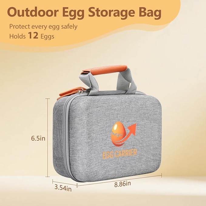 Outdoor Egg Containers For Camping, 12 Slots Reusable Egg Holder With Handle, Shockproof Storage Carrier Tray For Party Picnic Travel, Portable Egg Protection Holder Protection Box - Image 6