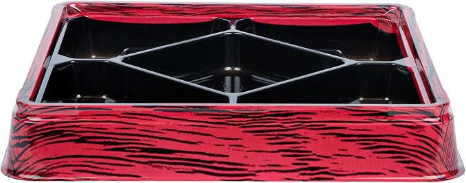 Restaurantware Bento Tek 18.6 Ounce Meal Prep Containers, 100 Disposable To Go Food Boxes - Lids Sold Separately, 5 Compartments, Red And Black Plastic Bento Lunch Boxes, Freezable, For Take Out - Image 13