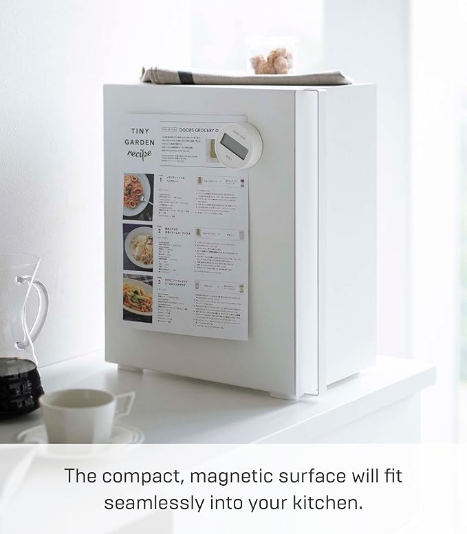 YAMAZAKI Home Tower Bread Box Keeper Holder Container, Metal Bread Holder Saver, Slim Space Saving Counter Storage - Steel - Image 5