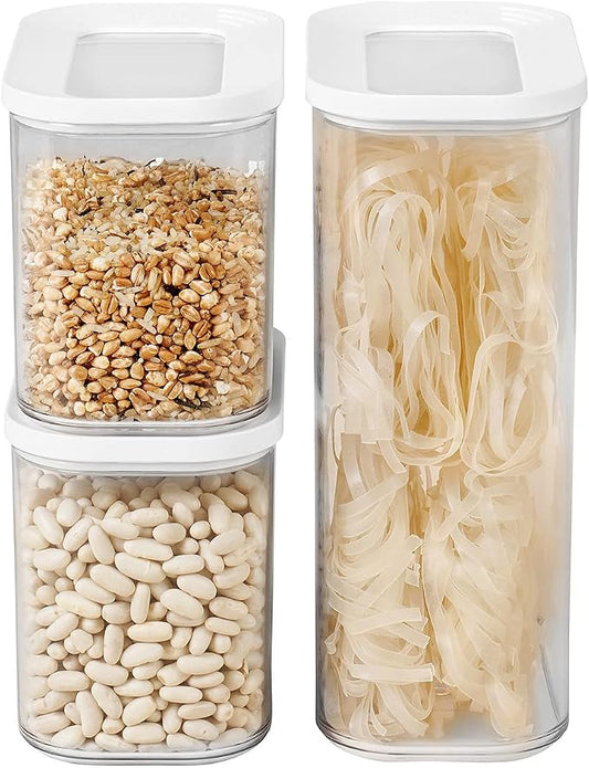 Mepal Food Storage Container 3-Piece Set - Food Containers - Kitchen Container & Organizer - Stackable & Airtight Food Storage Container - 1x 2000 ml & 2x 1000 ml - White by MEPAL