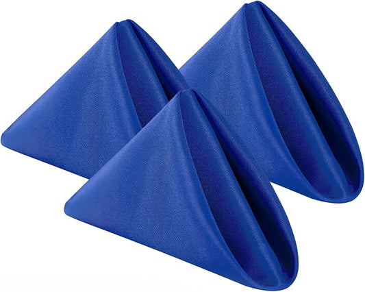 Bailarina Cloth Napkins Set of 120,17x17 inches Dinner Napkins Cloth Washable,Polyester Square Table Cloth Napkin Bulk with Hemmed Edges Ideal for Banquets, Parties and Weddings-Royal Blue by Bailarina