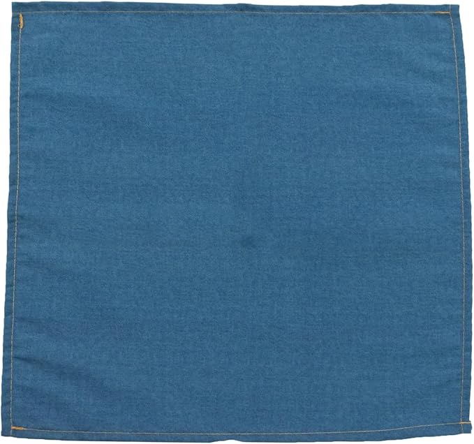 Efavormart 5-Pack Denim Blue Polyester Cloth Napkins 17”x17” with Faux Denim Design, Wrinkle & Stain Resistant for Events - Image 2