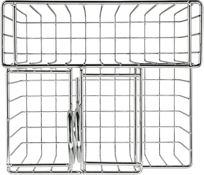 G.E.T. 4-21699 Chrome Four Compartment Condiment Caddy Metal Specialty Servingware Collection, 8" x 7" x 9" Tall, Chrome | 4 compartments, Easy transport, Restaurant service, Great for Condiments, Flatware and Table Service - Image 2