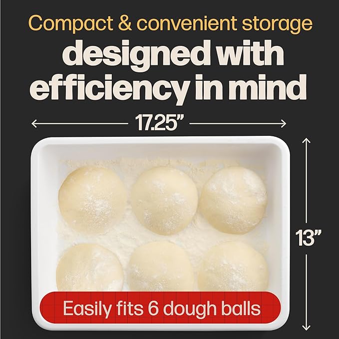 Hans Grill Pizza Dough Proofing Box - Pack of 2 Stackable BPA-Free Trays with Covers - Perfect as a Bread Proofing Box and Dough Container - Premium Quality Pizza Storage Container (2 Pack Large) | BPA-Free Bread Proofing Box Trays, Pack of 2, Holds Up... - Image 2