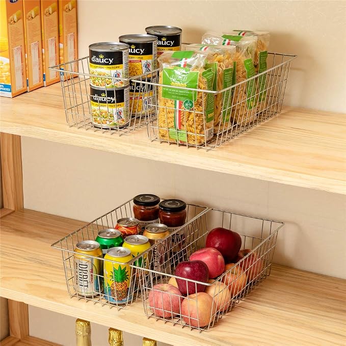 SANNO 15.7in Freezer Baskets Bins - Freezer Storage Containers Organizer for Office, Bathroom, Pantry - Image 2