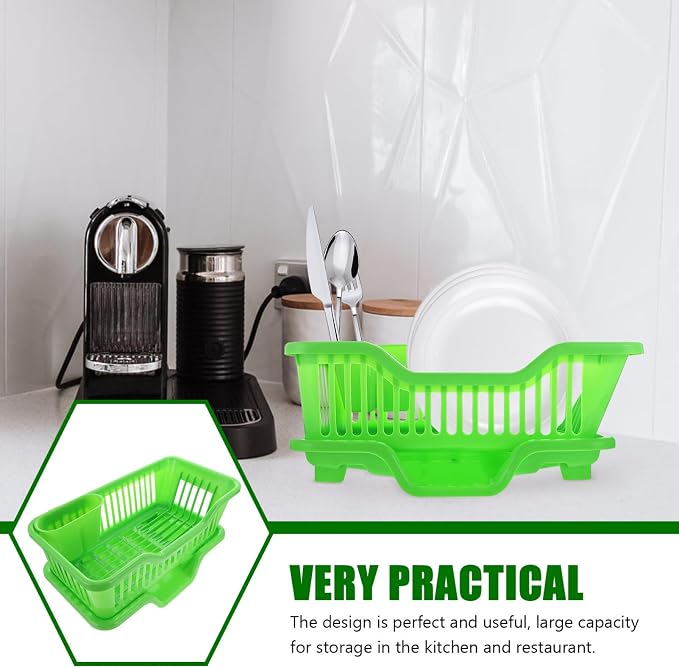 Luxshiny 1set Kitchen Storage Shelf Simple Style Dish Draining Rack Compact Bowl Basket for Drying Tableware Chic Design for Kitchen Counter Easy to Use and Maintain Excellent Workmanship - Image 3