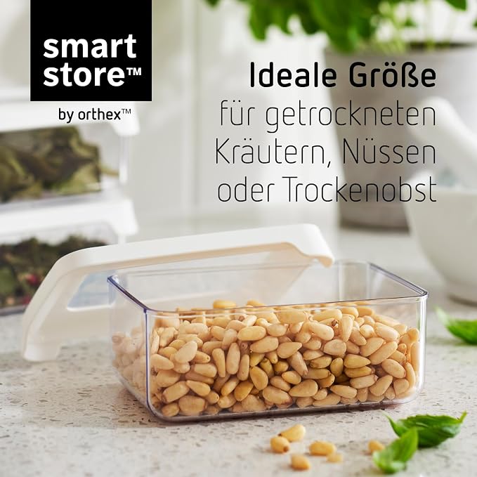 SmartStore Clear Airtight Dry Food Containers with Lids 0.35L Set of 10-20% Bio-based Plastic Storage Box with Lid, BPA Free, Dishwasher Safe - Stacking Kitchen Storage Containers - 12.5 x 9 x 5cm - Image 4