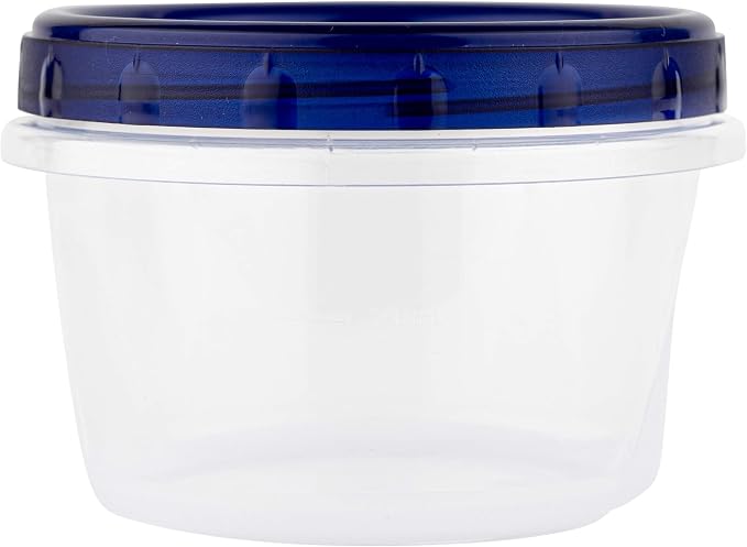 PLASTICPRO [4 oz 144 Pack] Twist Top Deli Containers Clear bottom With blue Top Twist on Lids Reusable, Stackable, Food Storage Freezer Container Pack of 144 - Image 7