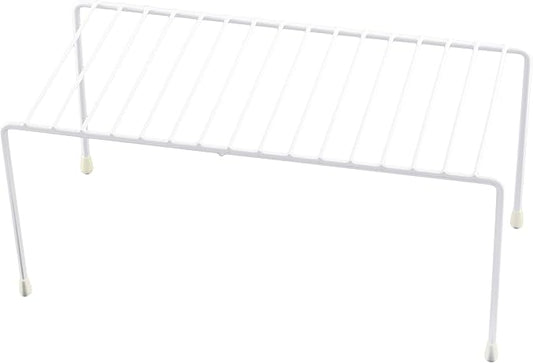 YBM Home White Wire Cabinet Helper Shelf Organizer and Storage Rack Helper for Kitchen, Expandable Kitchen Counter and Cabinet Shelf (1, 11"L x 5"W x 5"H) by YBMHome