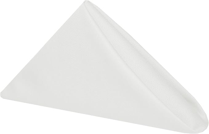 17x17-Inch Square Twill Cloth Napkins, White, Set of 24 by UltimateTextile