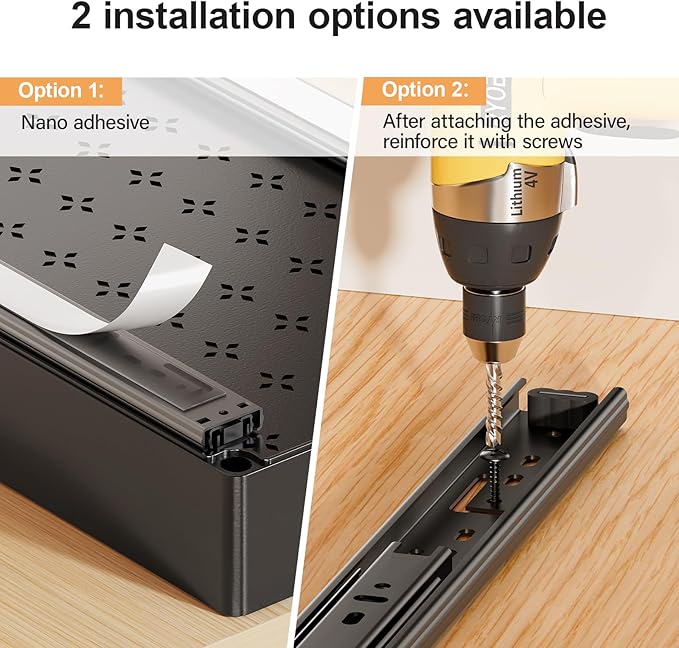 Delamu 3 Pack Pull Out Cabinet Organizer, 15.7" Deep Pull Out Drawers for Cabinets, Slide Out Drawers for Kitchen Cabinets, Bathroom Cabinet Organizer, Pantry (Black) - Image 4