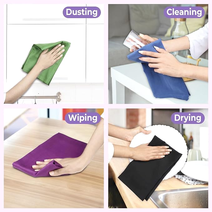 Urban Villa Kitchen Towels Cotton Dish Towels 20”x30” (Set of 12) Multi - Image 2
