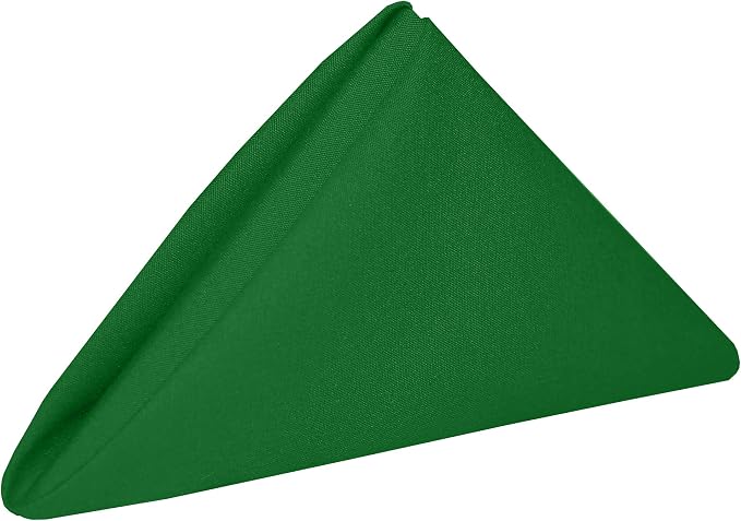 17x17-Inch Cotton-Feel Cloth Napkins, Kelly, Set of 36 by UltimateTextile