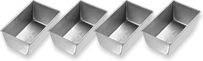 USA Pan Bread Loaf Pan (1 Pound) and Mini Loaf Pan Set of 4 - Image 5
