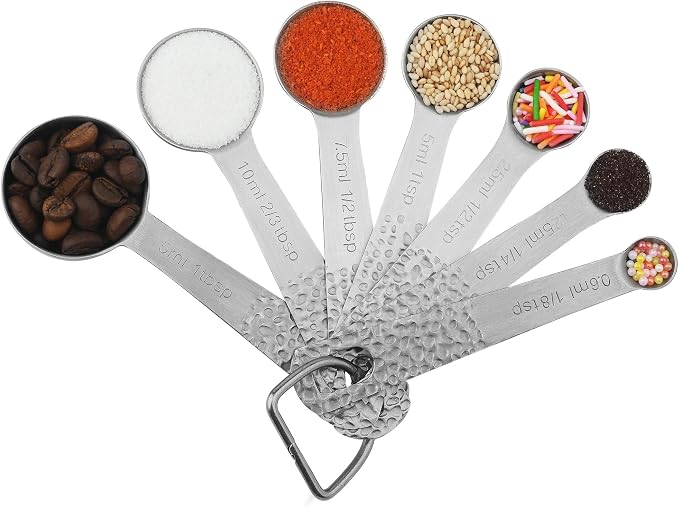 Measuring Cups and Spoons Set, 18/8 Stainless Steel Measuring Cups and Spoons Set for Baking & Kitchen, Metric & US Metal Measure Cup and Spoon for Dry & Liquid - Image 7