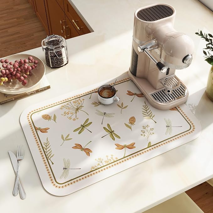 Vinyl Waterproof Placemats Set of 6 Rectangular,12"*17"-Grace B | Wipeable Beautiful Print Place Mats,Stain Resistant,Heat Resistant,Everyday Meals,Kitchen,Dinning,Holiday,Decor - Image 2