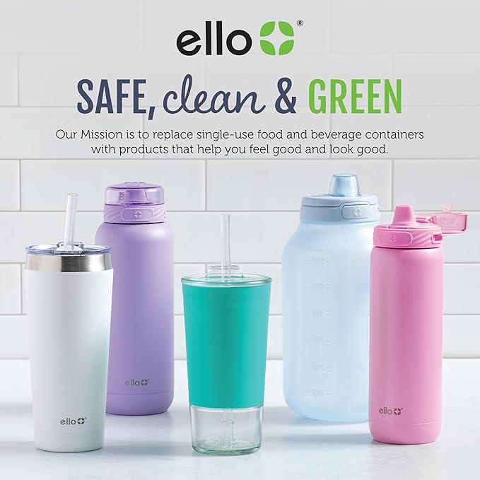 Ello Color Lock 7 Cup Glass Meal Prep Containers & Lids, 2 Pack, Slate/Wisteria - Image 8