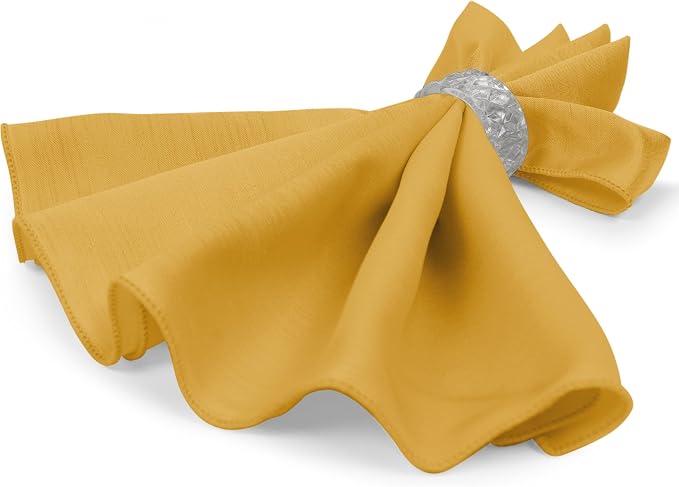 17x17-Inch Shantung Cloth Napkins, Goldenrod, Set of 120 - Image 7