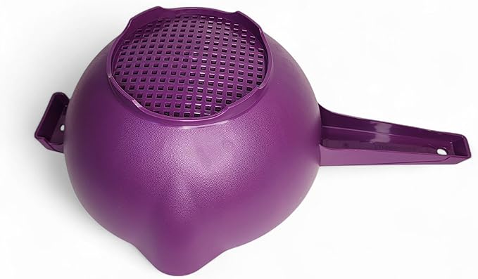 Tupperware 1 Qt and 2 Qt Strainer Set of 2 Colander - 1 Qt Light Blue and 2 Qt Purple - Image 5