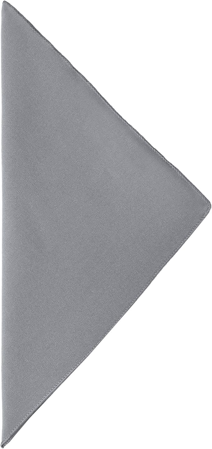 17x17-Inch Cotton-Feel Cloth Napkins, Grey, Set of 120 | Bulk Case of 10 Dozen, Square, 100% Spun Polyester Fabric, MJS-Spun Construction, Cotton-Like Hand, Machine Washable, Silver - Image 2
