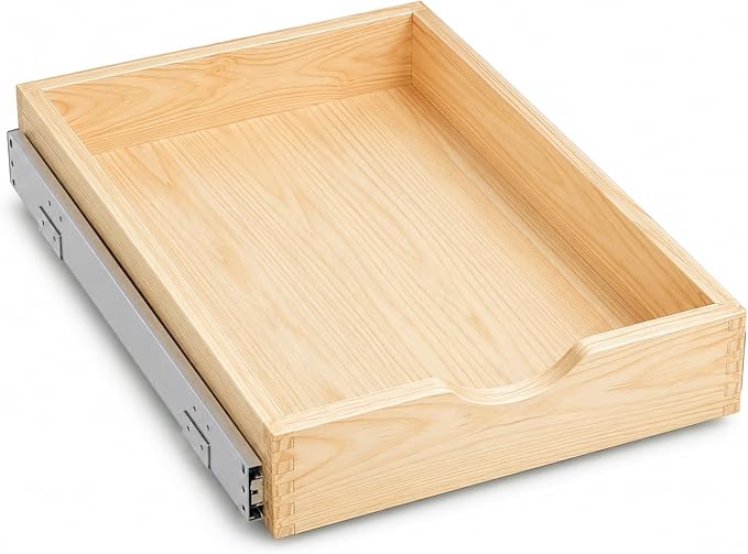 ZOINLIY Wooden Pull Out Cabinet Organizer, 21'' Deep Slide Out Drawer | Kitchen Organizers and Storage, Soft Close, Heavy Duty, Full-Extension by ZOINLIY