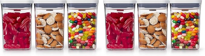 OXO Good Grips 3-PC Small Square Short POP Container Set,(Pack of 2) by Unknown