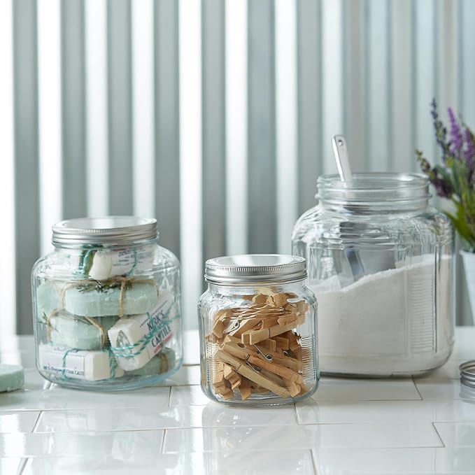 Anchor Hocking 3-Piece Glass Cracker Jar Canister Set - Image 6